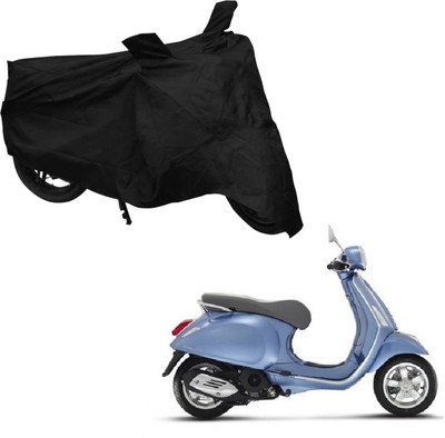 Deeshika Two Wheeler Cover for Piaggio(Vespa VXL, Black)