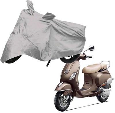 Deeshika Two Wheeler Cover for Piaggio(Piaggio Vespa, Silver)