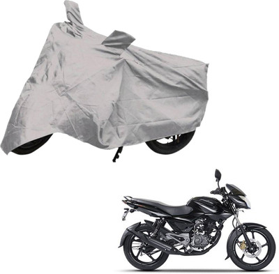 Deeshika Two Wheeler Cover for Bajaj(Pulsar 135 LS DTS-i, Silver)