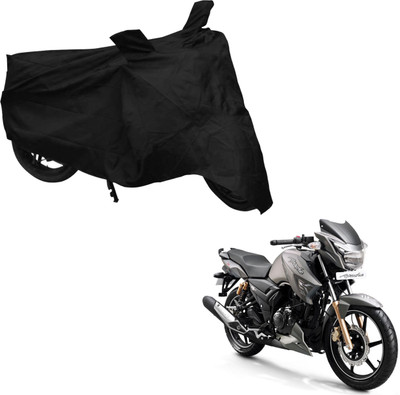 Deeshika Two Wheeler Cover for TVS(Apache RTR 180, Black)