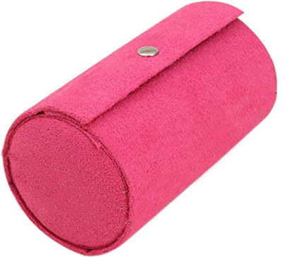 Snazzynest Portable Mini 3 Layers Round Jewelry Cosmetic 3 layers Vanity Box(Red)