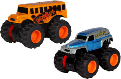 

AR MART Combo High Speed School Bus and Truck(Yellow, Blue), Blue;yellow