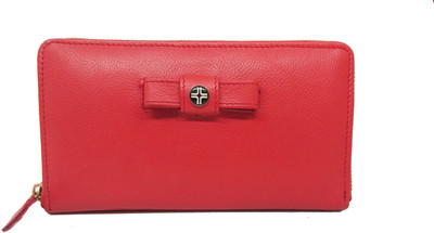 

JL Collections Women Red Genuine Leather Wallet(14 Card Slots)