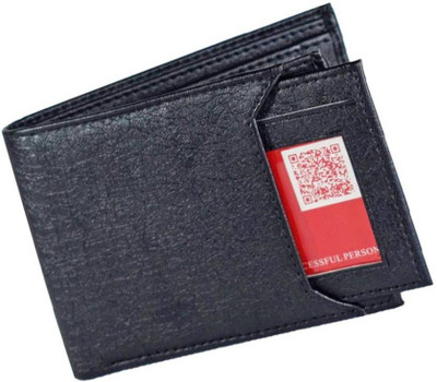 

INSTA SERVICE Men Black Artificial Leather Wallet(7 Card Slots)