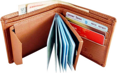 

Wenzest Men Tan Artificial Leather Wallet(10 Card Slots)