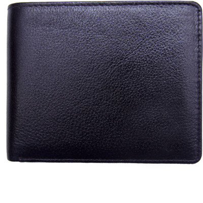 

modello crafts Men Black Genuine Leather Wallet(5 Card Slots)