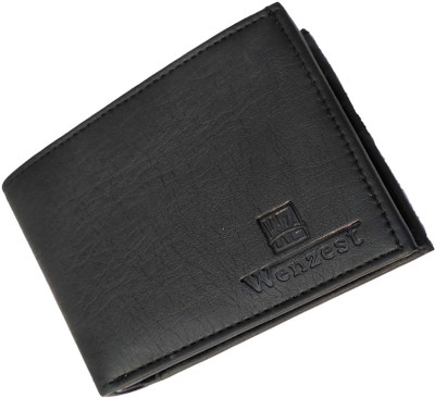 

Wenzest Men Black Artificial Leather Wallet(10 Card Slots)