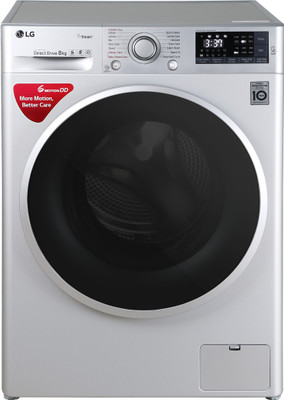 

LG 8 kg Fully Automatic Front Load Washing Machine with Wifi Silver(FHT1408SWL), Luxury silver