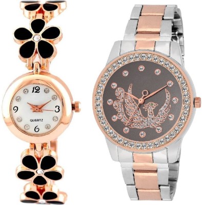 COSMIC Diamond Studded Iconic Eagle Design Black DIal Ladies and Women Analog Watch  - For Girls