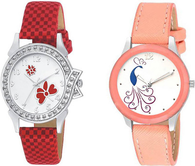 

ReniSales New Arrival Girl And Women Leather Belt Watch Combo 4250 Watch - For Women