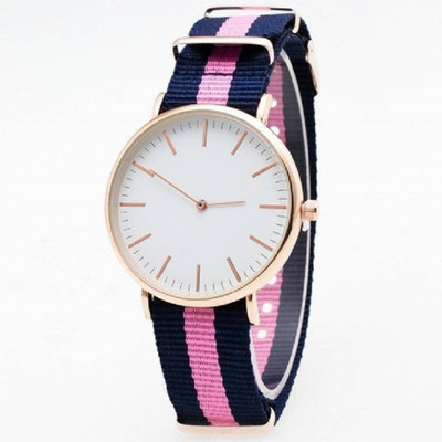 

SPINOZA Blue pink blue color strap slim dial women Watch - For Girls