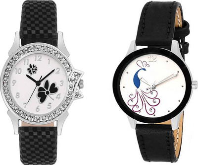 

ReniSales New Arrival Girl And Women Leather Belt Watch Combo 4049 Watch - For Women
