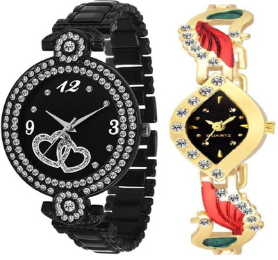 

TRUE KART Letest fresh Arrival attractive Designer looks With Black Dial Folden Morni Strap Watch - For Girls