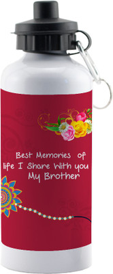 

LOF Rakshabandhan Special Gift Colorful Rakhi Gift For Rakshabandhan For Brother 600ml Sipper Water Bottle Gifts For Rakhi 600 ml Sipper(Pack of 1, Multicolor)