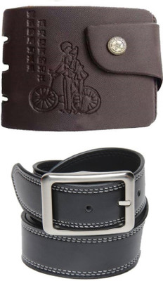 

Peacock Mundkar Wallet, Belt Combo(Black)