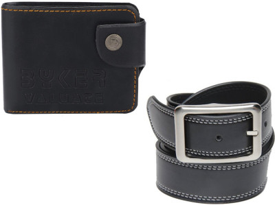 

Peacock Mundkar Wallet, Belt Combo(Black)