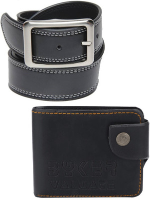 

Peacock Mundkar Wallet, Belt Combo(Black)