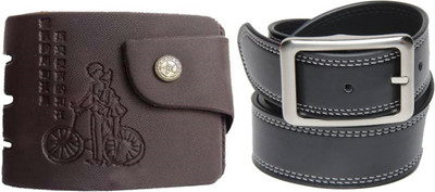 

Peacock Mundkar Wallet, Belt Combo(Black)