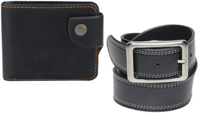 

Peacock Mundkar Wallet, Belt Combo(Black)