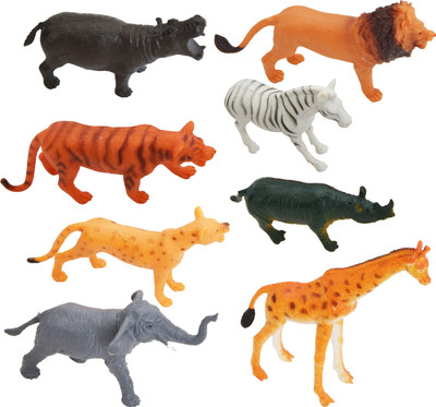 

Apurbas 4 INCH WILD ANIMAL SET OF 8(Multicolor)