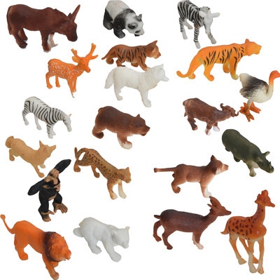 

Apurbas 4 INCH ANIMAL KIGDOM SET OF 20 WITH JUNGLE MAP(Multicolor)
