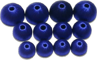 

GOELX ilk Thread jhumka Base Wrapped Ready to use for Designer jumka Making- 3 Size Combo blue