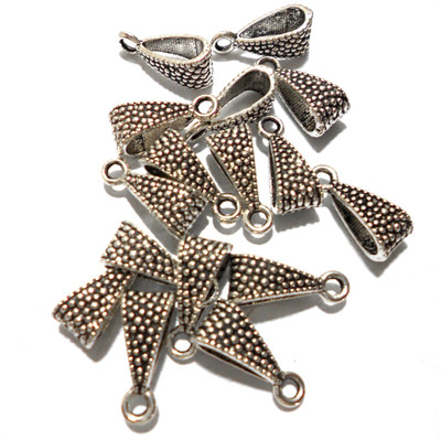 

GOELX Antique Silver Bails/Loops for Jewellery Making & Craft Work - Design 3