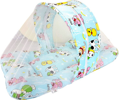 

Amardeep Brownie Blue Standard Crib(Fabric, Multicolor)