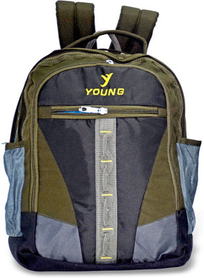

Young Glitter Backpack for 18-inch (Green ) 4.5 L Backpack(Multicolor)