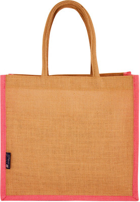 

Promise Bags Perfect Eco Friendly Naturally processed Multipurpose Reusable Jute Bags(Baby Pink Boarder) Multipurpose Bag(Beige, 10 L)