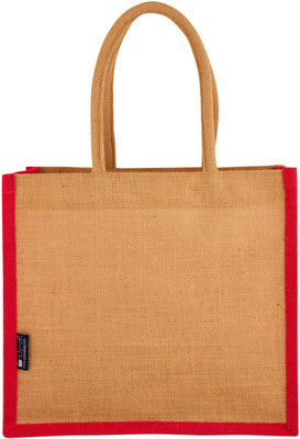 

Promise Bags Perfect Eco Friendly Naturally processed Multipurpose Reusable Jute Bags(Red Boarder ) Multipurpose Bag(Red, 10 L)