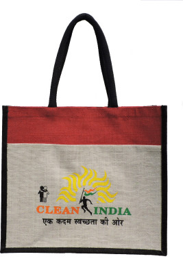 

EWB CLEAN INDIA JUTE SHOPPING BAG Multipurpose Bag(White, 5 L)