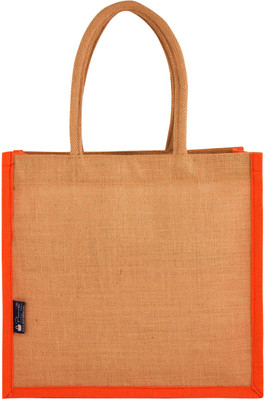 

Promise Bags Perfect Eco Friendly Naturally processed Multipurpose Reusable Jute Bags(Orange Boarder) Multipurpose Bag(Orange, 10 L)