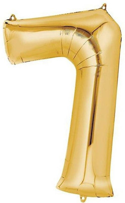 Funtastic Solid foilgold07 Balloon(Gold, Pack of 1)