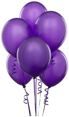 

Theme My Party Solid Pack of 50 Mettalic Latex Balloon - Purple - Size 9 Inch Balloon(Purple, Pack of 50)