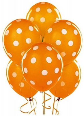 

Theme My Party Printed Pack of 50 Polka Dot Latex Balloon - Orange - Size 12 Inch Balloon(Orange, Pack of 50)