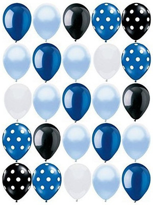 

Theme My Party Printed balloons Balloon(Blue, Black, Pack of 50)