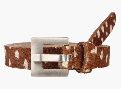 

Paradigm Design Lab Women Casual Tan, White Genuine Leather Belt, Tan and white