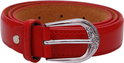 

Stylehoops Men & Women Formal, Casual, Party Red Artificial Leather Belt