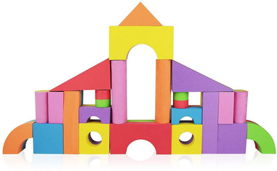 

Toyshine Foam Building Blocks for Girls and Boys, Construction Toys for Toddlers, 53 Pieces 100% Safe, Non-Toxic(Multicolor)