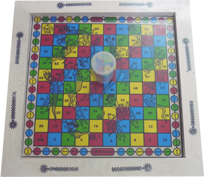 

EMM EMM Pure Wood 2 In 1 Ludo and Snake & Ladder (Finest Quality full set of all Age Groups) Board Game