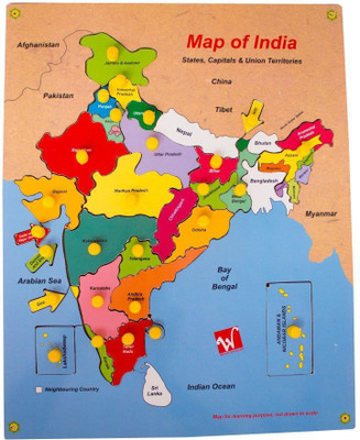 

Toyvala Educational Wodden Board/ Indian Map /Puzzle for Kids Board Game