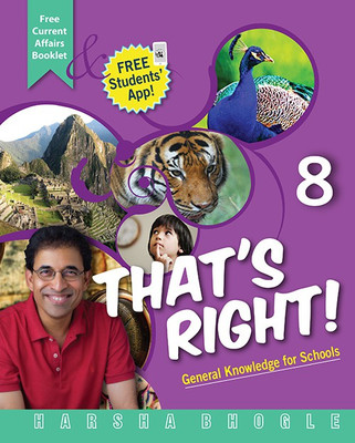 Thatâ€™s Right General Knowledge for Schools Class VIII(English, Paperback, Harsha Bhogle)