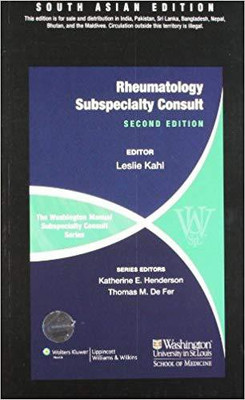 Washington Manual Subspecialty Consult Series,the:Rheumatology(English, Hardcover, Kahl Kahl)