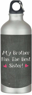

Giftsmate Rakhi Gifts for Sister Sipper Water Bottle My Brother Has The Best Sister 600 ml Sipper(Pack of 1, Black)