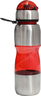 

Online World 1 Water Bottle ML- 500 ml Sipper(Pack of 1, Multicolor), Red;silver