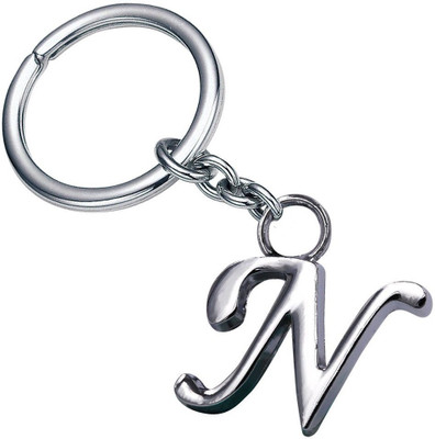 

GCT Alphabet Letter N Metal Key Chain(Silver)