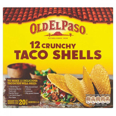 

Old ELPaso 12 Crumchy Taco Shells - 156g Taco(156 g)