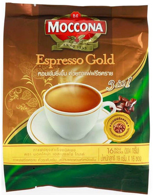

Moccona Espresso Gold 3in1 Coffee Mix Powder - 304g (16x19g) Instant Coffee(304 g)