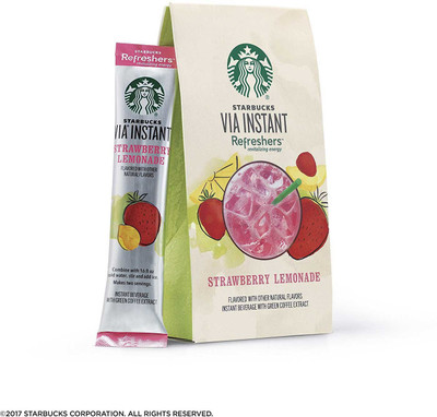

Starbucks VIA Instant Refreshers, Strawberry Lemonade, 6 Packets - 118g (4.16oz) Instant Coffee(118 g)